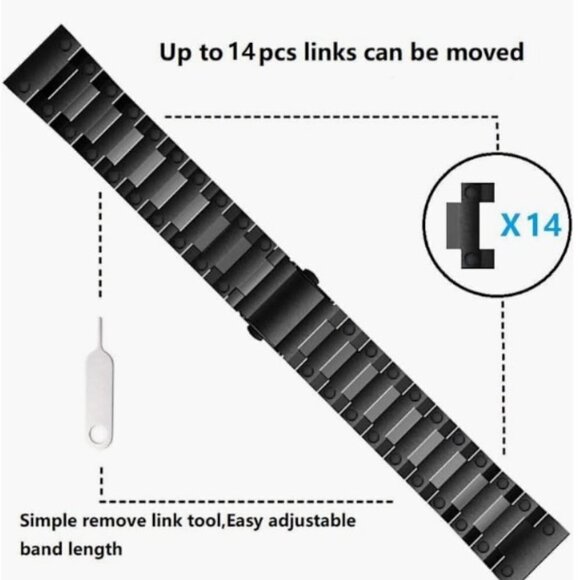 Fossil Men's Gen 6/5E 44mm/Gen 5 Carlyle Watch Band, 2 Pk Woven+Stainless Steel - Picture 4 of 6